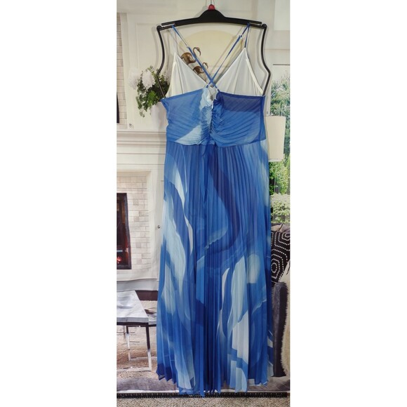 NWT Express Size Xl Maxi Dress Wedding Guest Beachy Boho Waves Marble Print - Picture 6 of 12